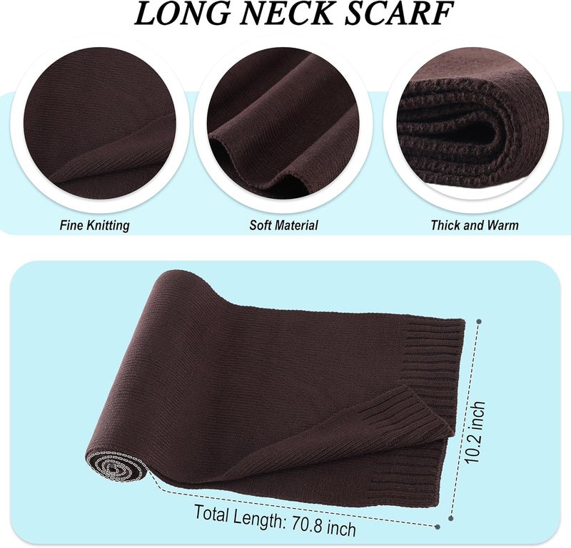 Connectyle 3 PCS Fleece Lined Cold Weather Set, Warm Winter Beanie Hat, Long Scarf and Touchscreen Gloves for Men & Women - Image 3